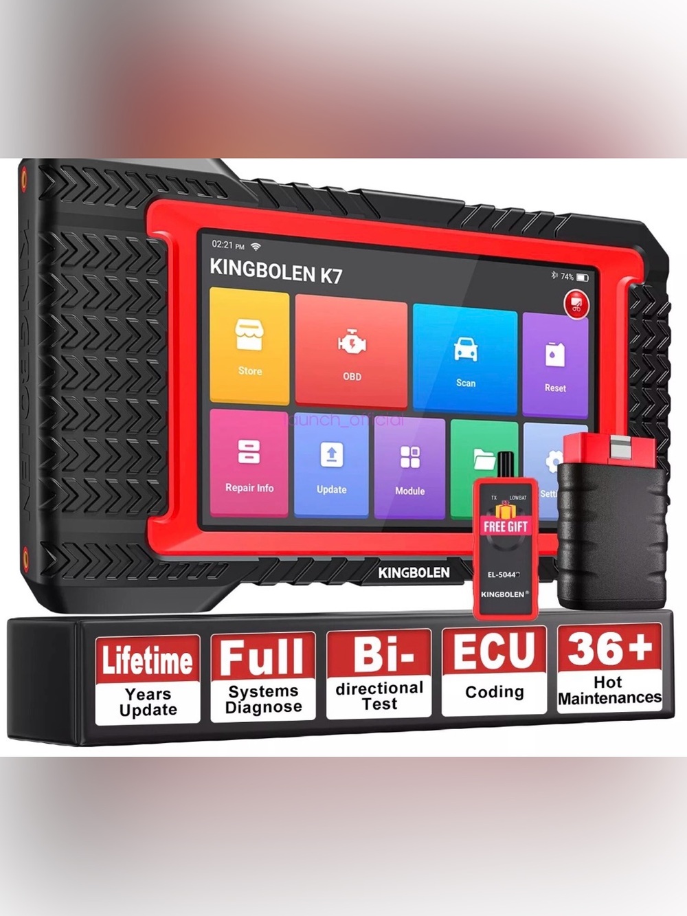 KINGBOLEN K7 ECU Coding Bidirectional Diagnostic Tool All System OBD2 Scanner